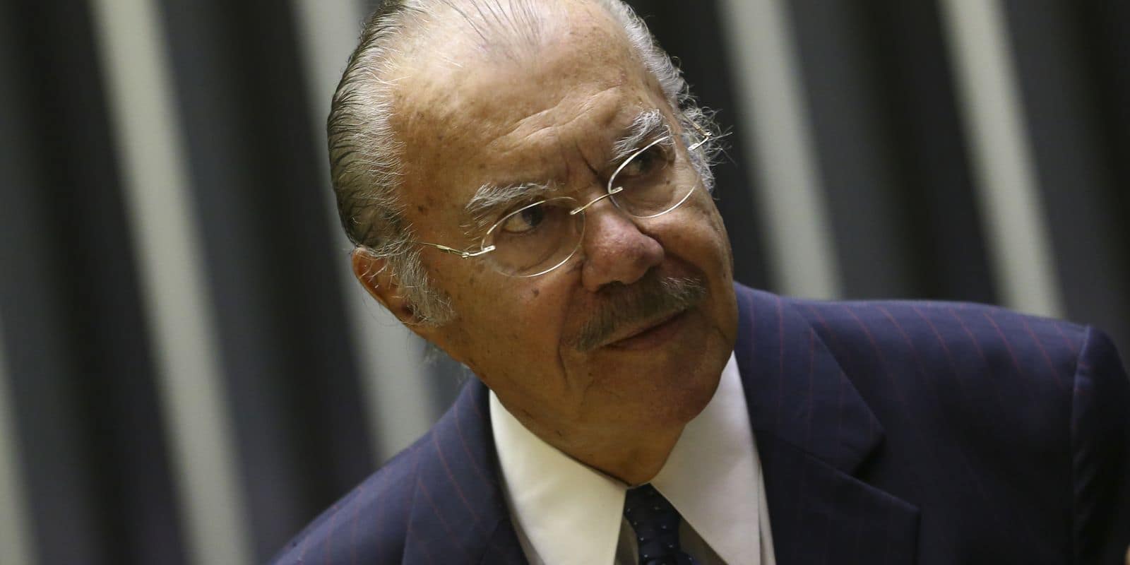 O ex-presidente José Sarney durante sessão solene em homenagem aos 103 anos do nascimento de Ulysses Guimarães.