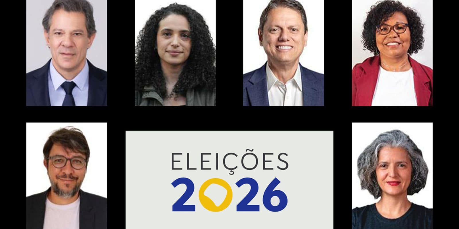 Brasília (DF), 24/09/2026 - Candidatos ao governo de São Paulo. Foto: Arte/Agência Brasil