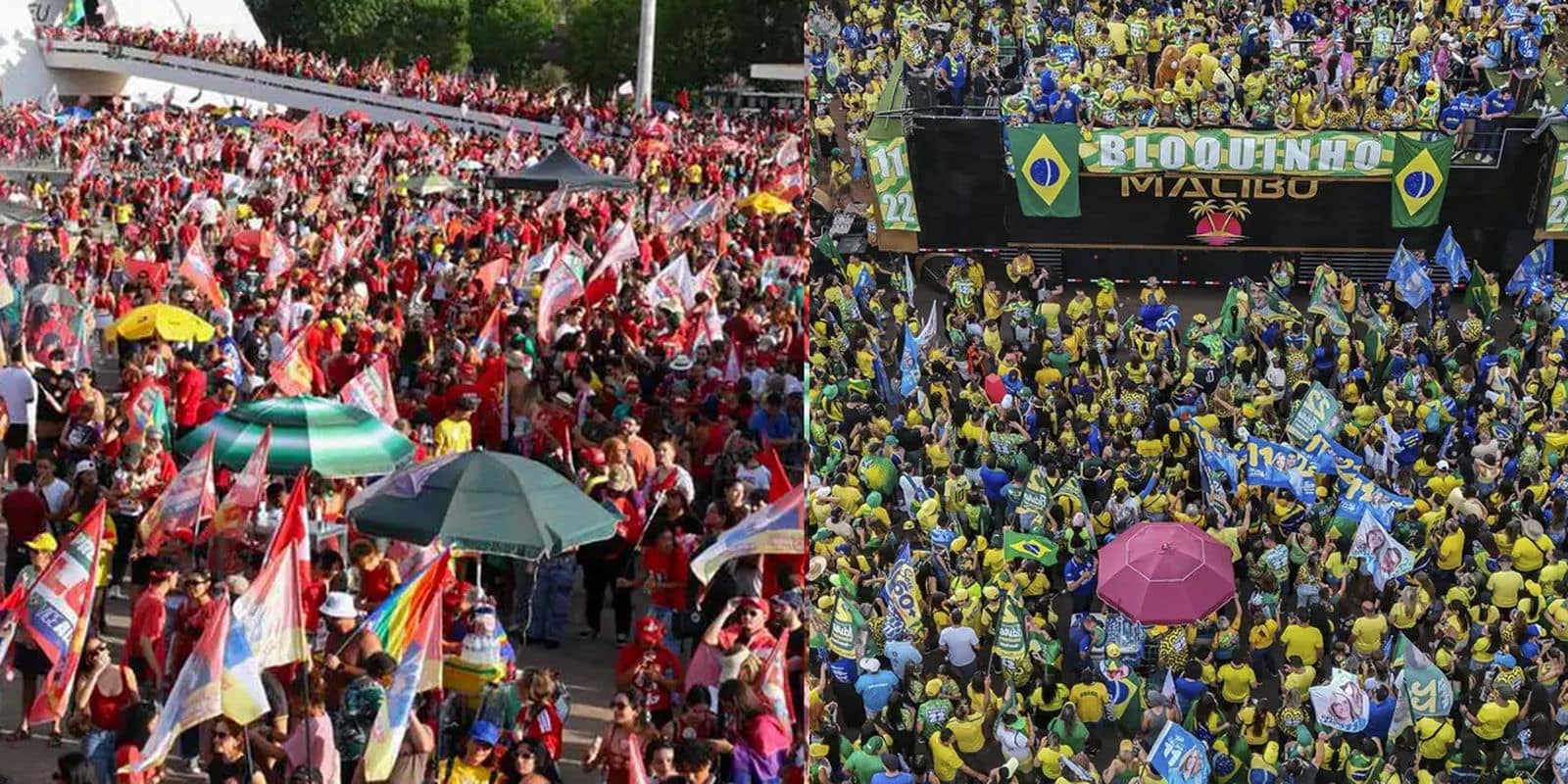 Brasília (DF), 24/10/2026 - Atos em favor dos candidatos Luiz Inácio Lula da Silva e Flávio Bolsonaro em Brasília. Foto: Rafa Neddermeyer e Lula Marques/Agencia Brasil