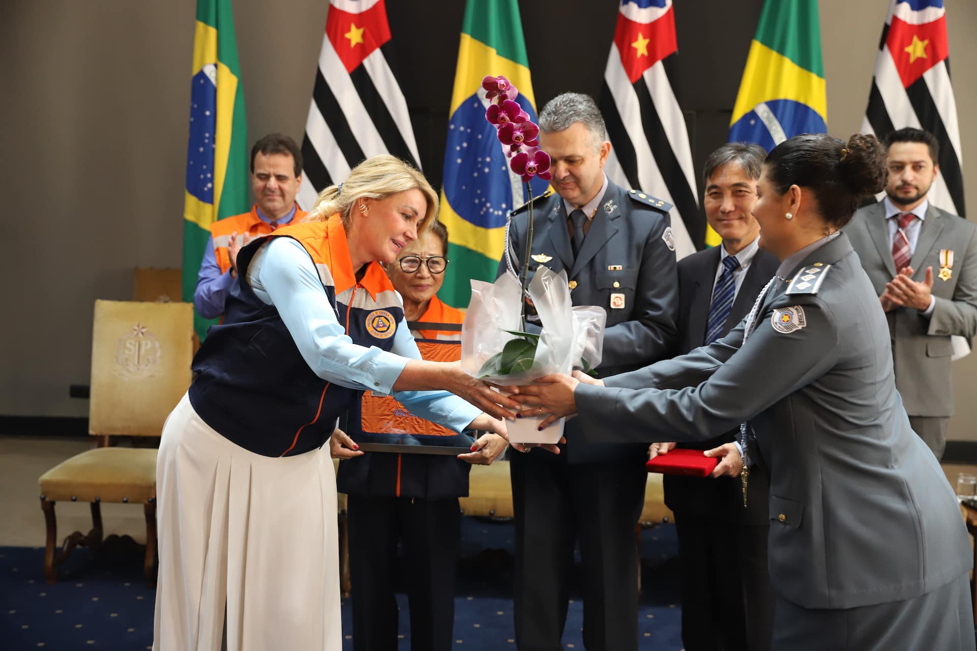 1ª Dama, Bia Doria e o Secretário de Comunicação, Cleber Mata, foram agraciados na oportunidade. Local: São Paulo/SP Data: 27/03/2019 Foto: Governo do Estado de São Paulo