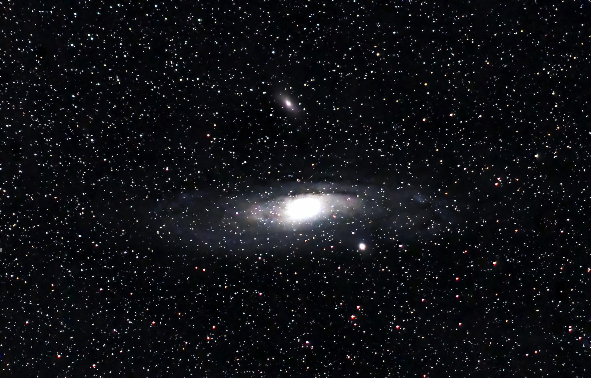 There are actually 3 galaxies in this picture. M31 is the Andromeda galaxy, as well as M32 and M110. Canon 6D using a 75-300mm lens @ 300mm 51 images @ 75 Seconds, Stacked using Sequator Hoya Intensifier / Light Pollution Reducer iOptron SkyGuider Pro Processed in Photoshop ioptronskyguiderpro #canon6D #astrophotography #astroeverywhere #messier31