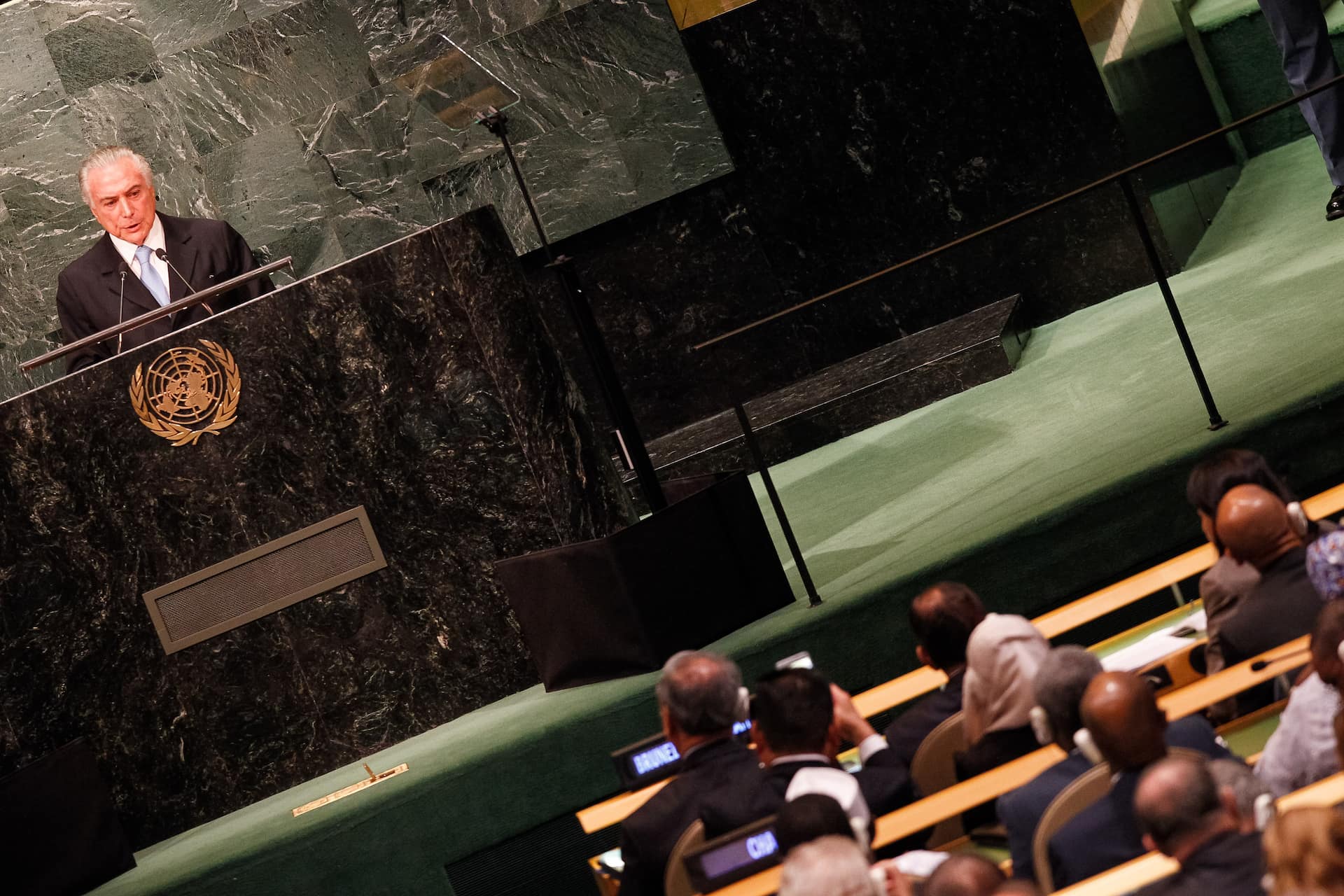 Nova Iorque - EUA, 20/09/2016. Presidente Michel Temer durante abertura do Debate Geral da 71ª Assembleia Geral das Nações Unidas - ONU. Foto: Beto Barata/PR